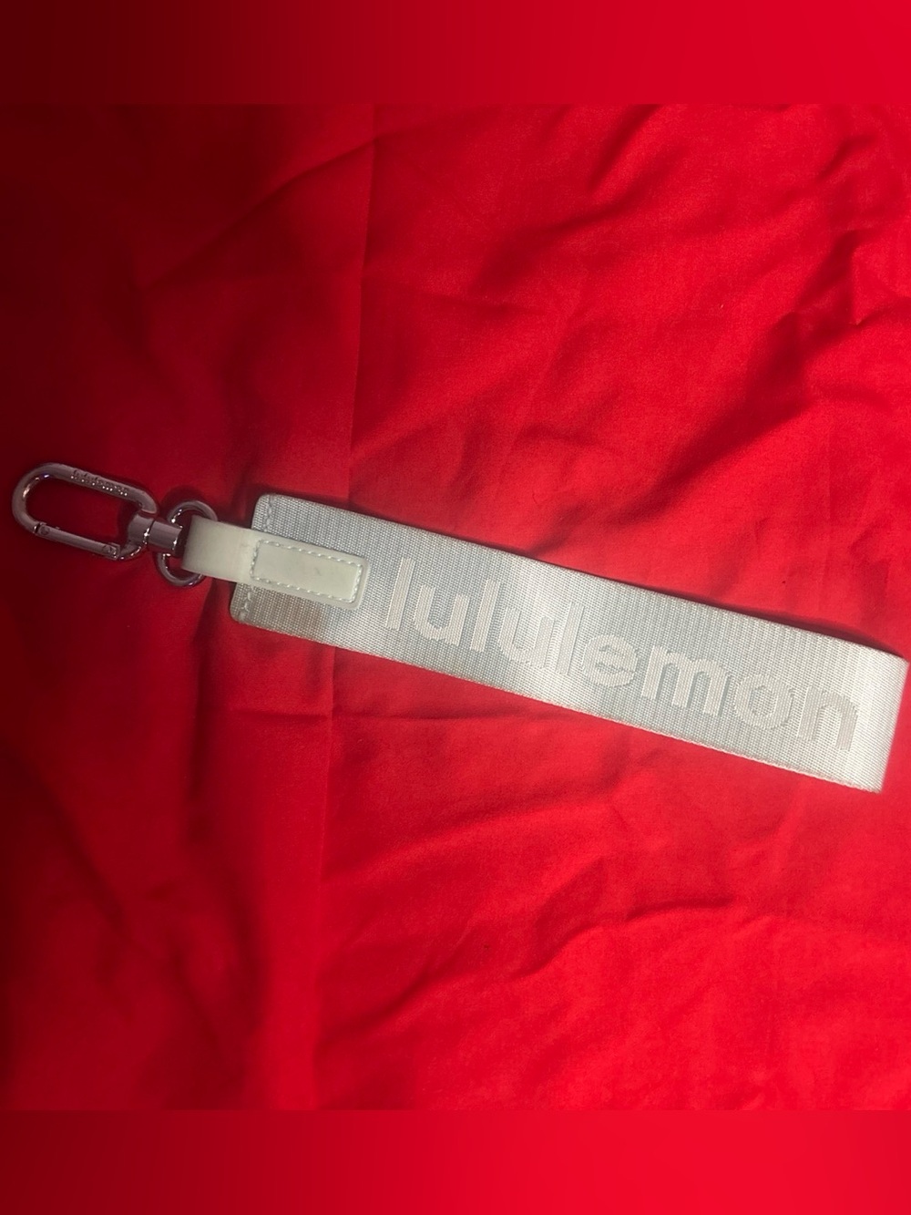 lululemon Light Blue Logo Wrist Strap Key Holder